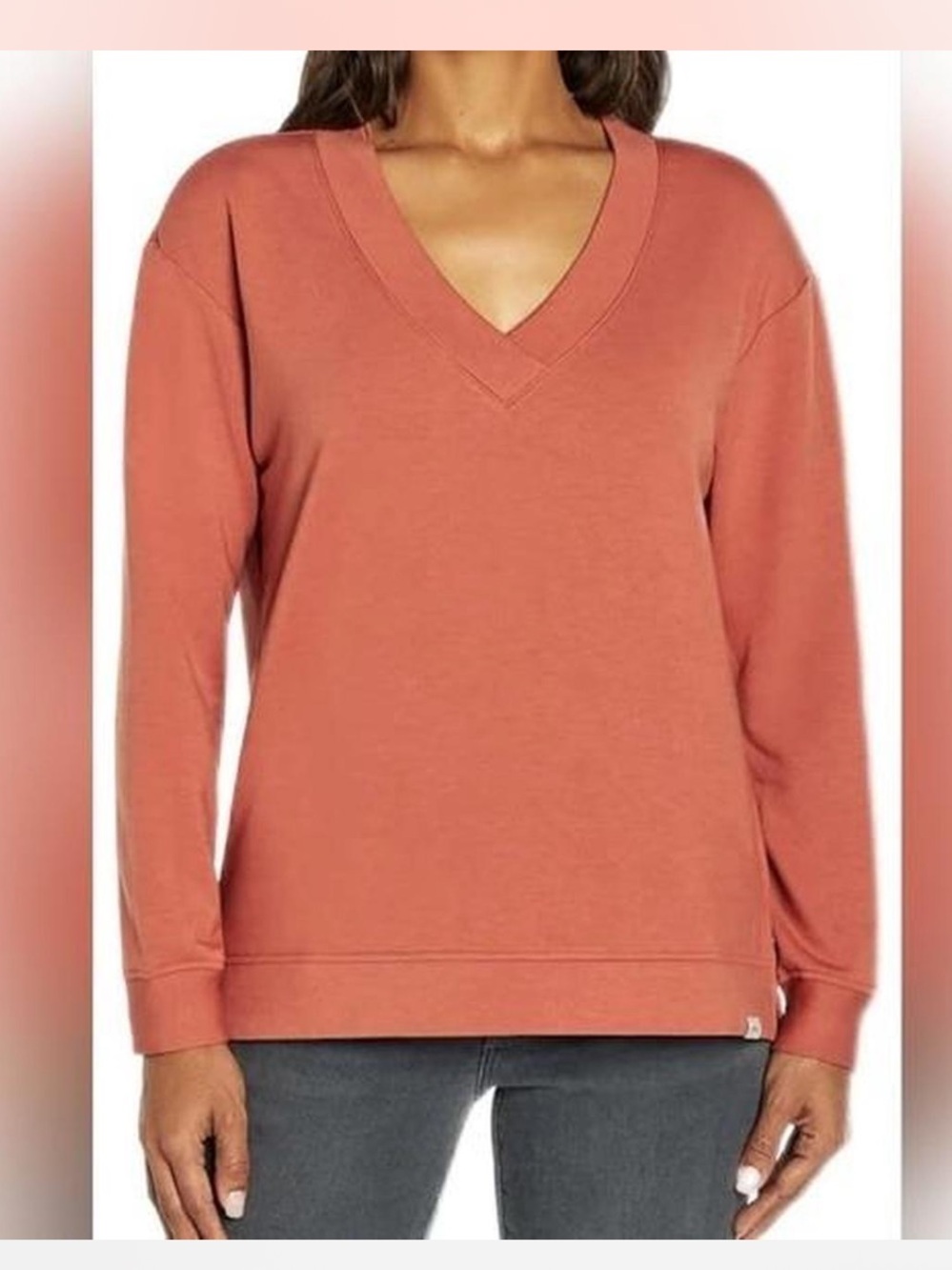 Orvis V-neck pullover sweatshirt size large